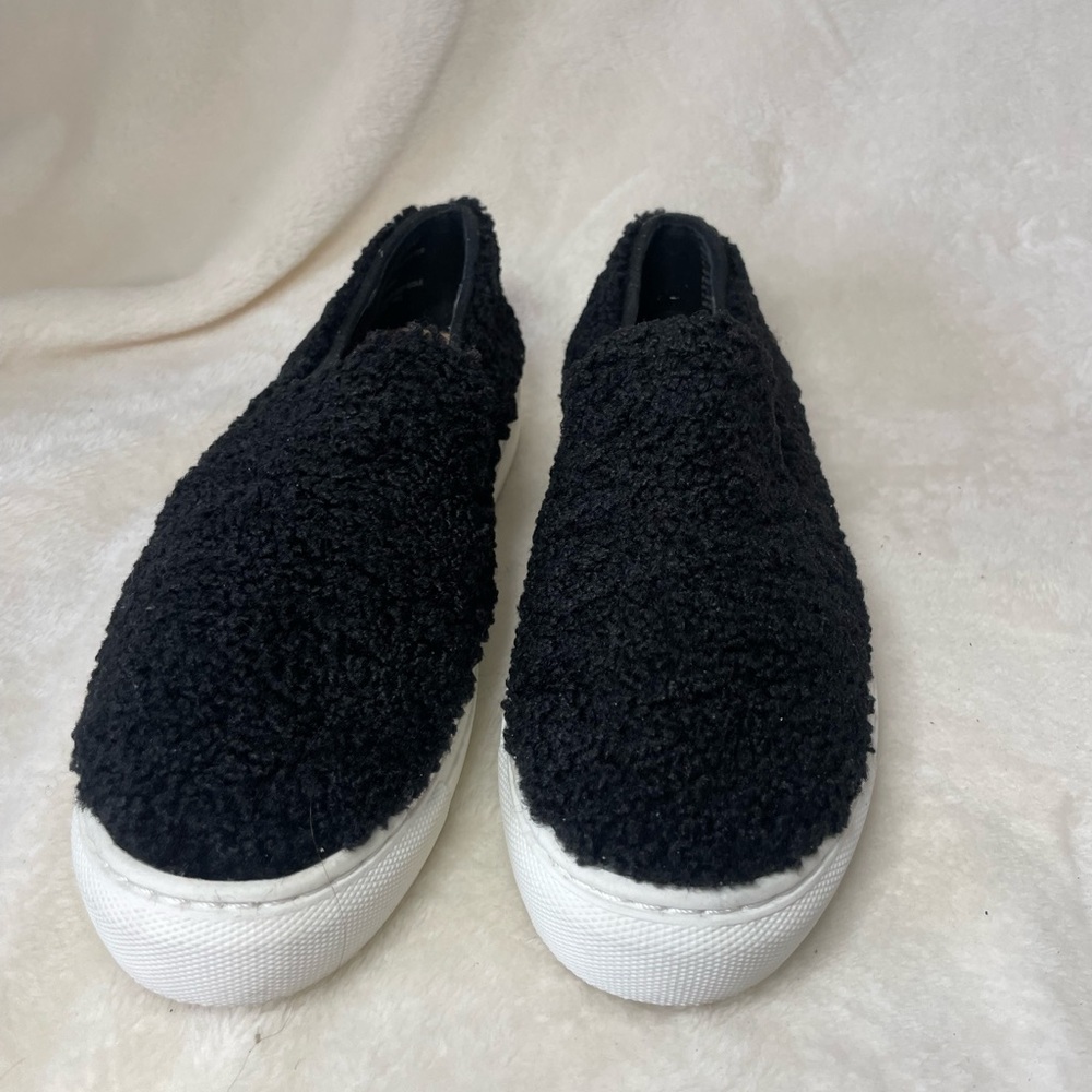 NEW Steven New York Sneaker Kimbel Faux Shearling Slip-On Black 5.5 G 710 - Picture 3 of 11